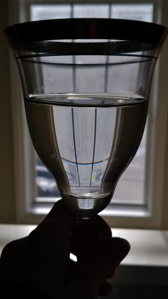 reflet verre d'eau
